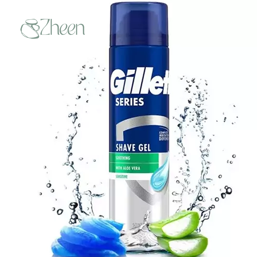 ژل اصلاح ژیلت مدل Soothing حجم 200 میلی لیتر